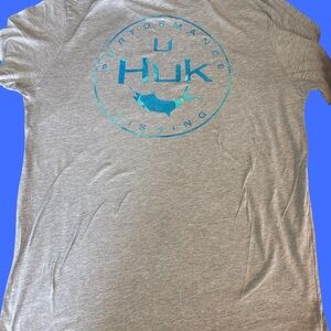 Huk Light Gray Short Sleeve Tee